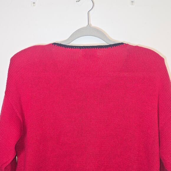 Nut Cracker Vintage Teddy Bear Christmas Cardigan Embroidered Size Medium - Picture 6 of 7